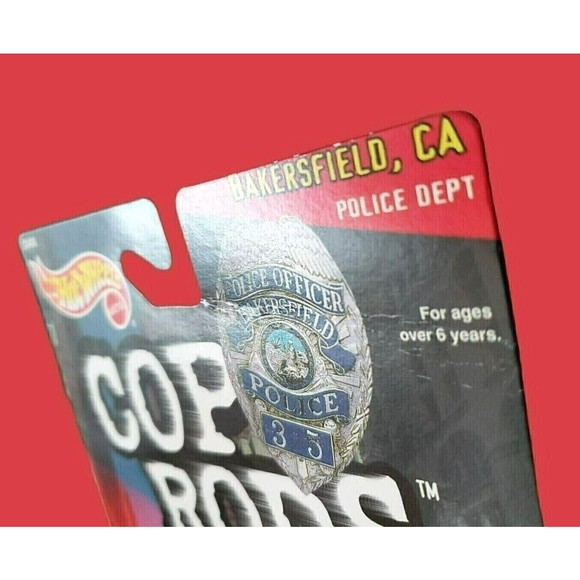 1999 Hot Wheels Cop Rods Tail Dragger Bakersfield CA Police Cruiser 1/64 Diecast - Picture 10 of 11